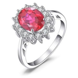 Beautiful Sterling Silver Red Ruby Ring